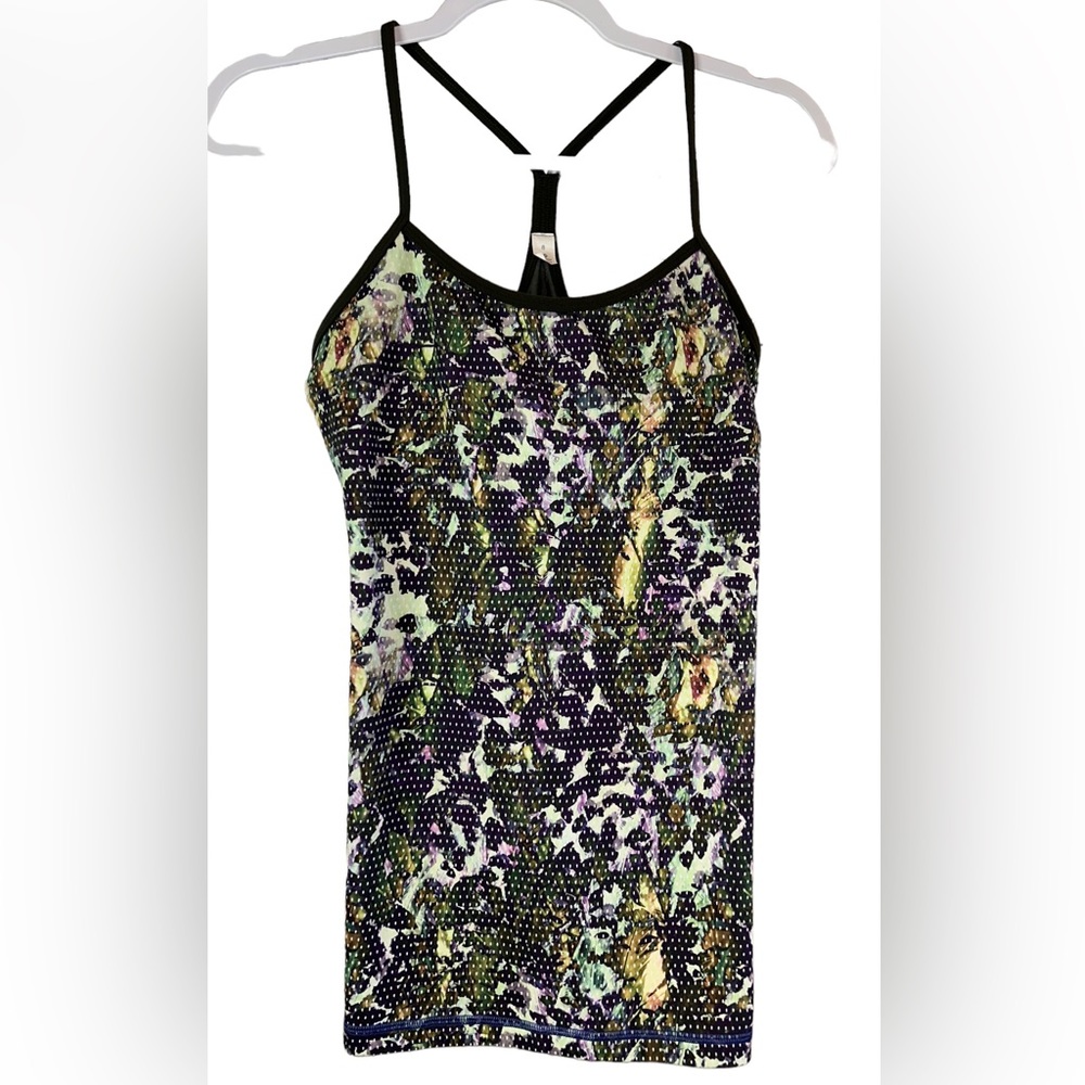Lululemon Power Y Tank Sz 8 Floral Sport Multi
